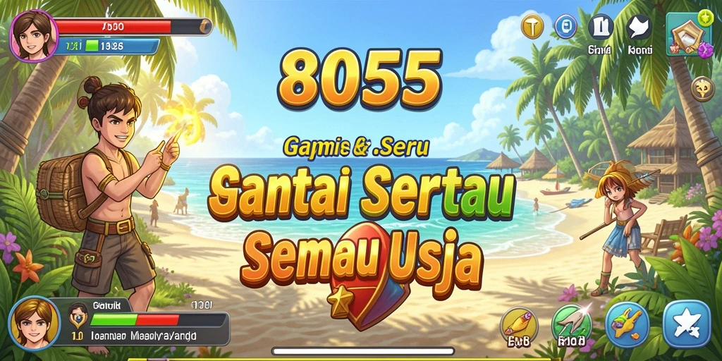 Tampilan gameplay <strong>8055</strong> yang penuh warna dan menyenangkan.