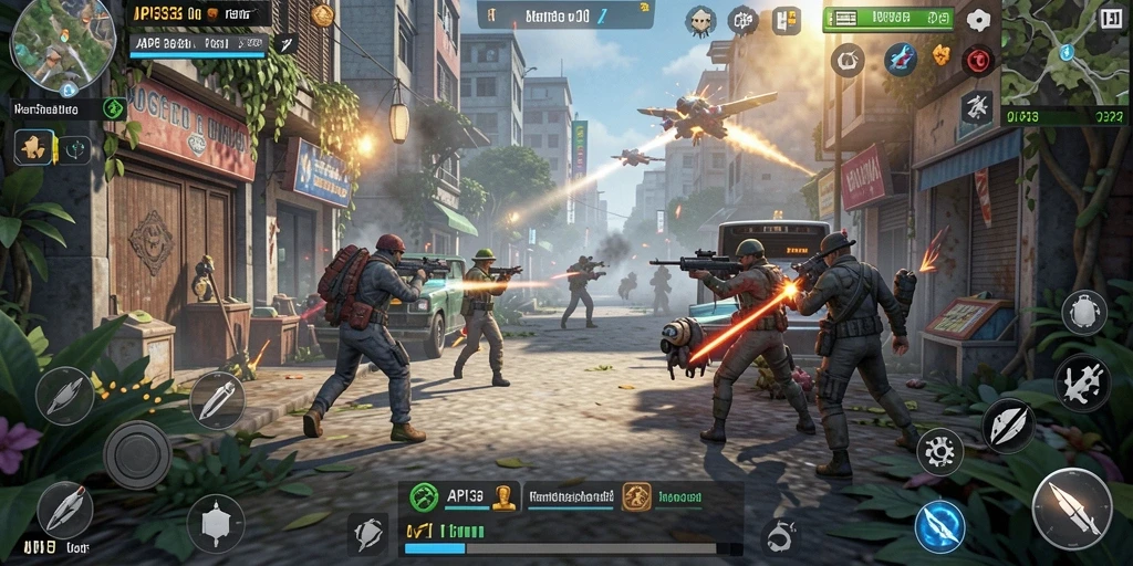 Tampilan gameplay API33 yang penuh warna dan interaktif.