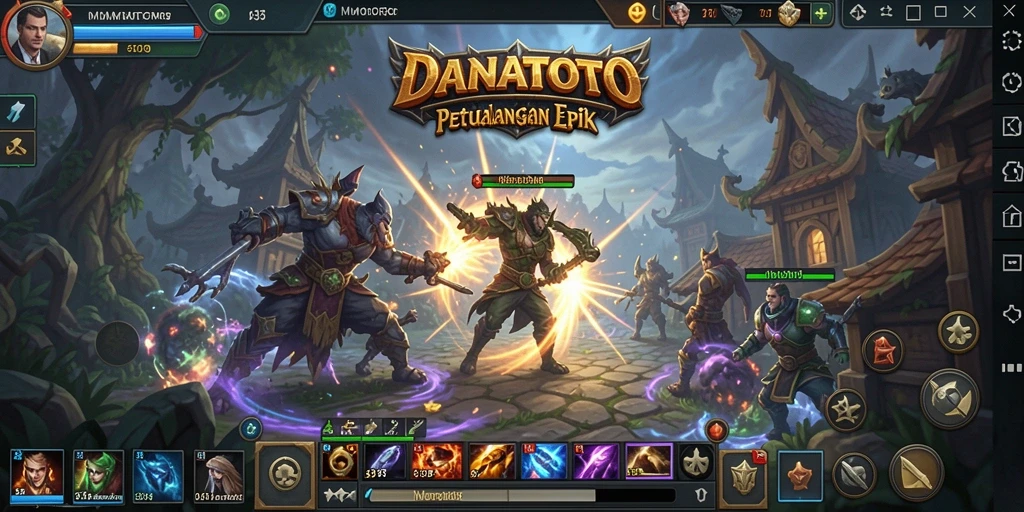 Screenshot gameplay <strong>DANATOTO</strong> menampilkan aksi petualangan yang seru.