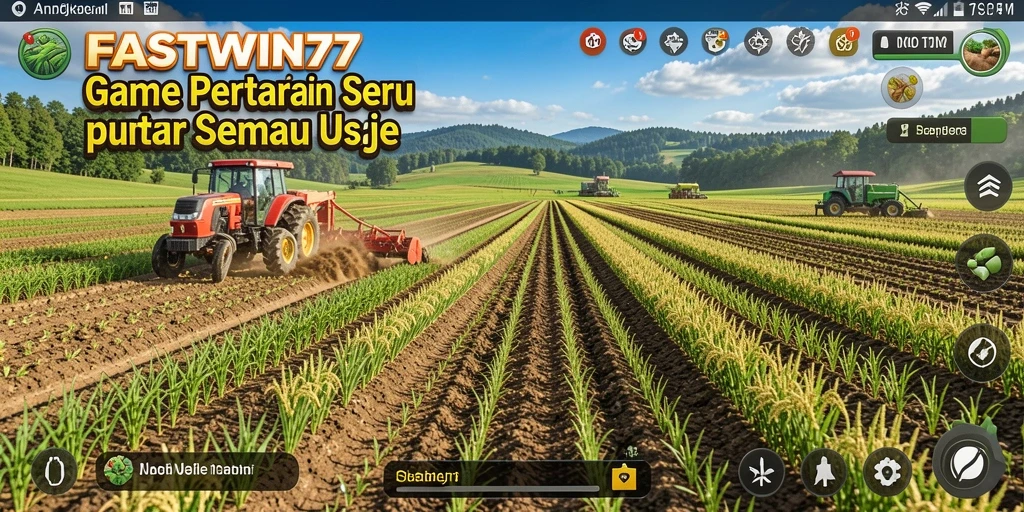 Tampilan gameplay yang menarik dari FASTWIN77 dengan aktivitas pertanian.