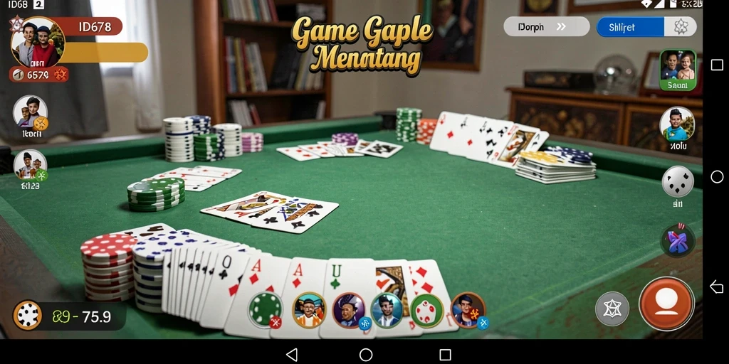 Screenshot gameplay Gaple ID678 yang seru dan interaktif.