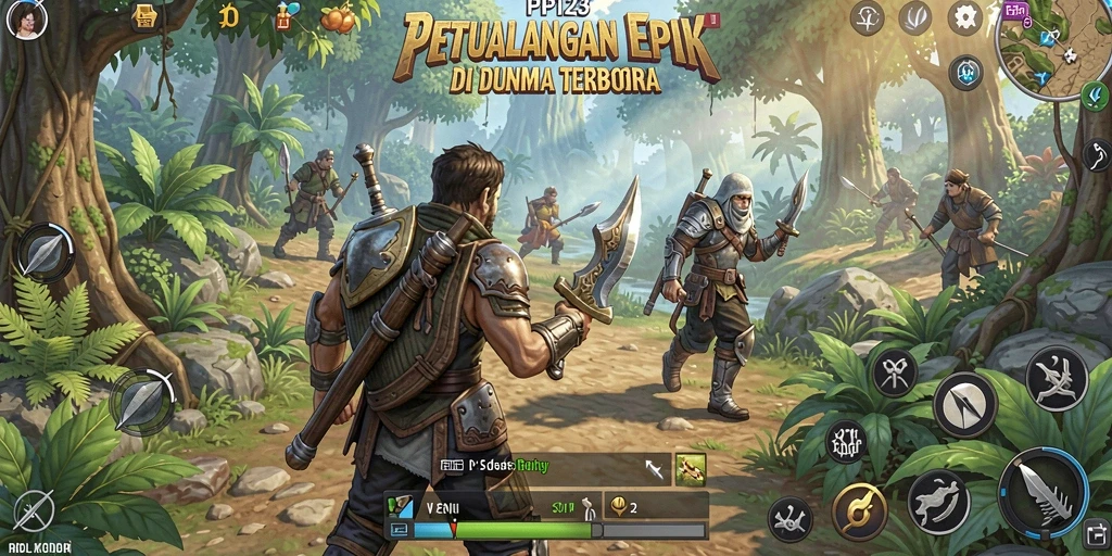 Gambaran gameplay PP123 yang penuh aksi dan eksplorasi.