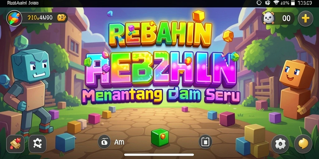 Tampilan gameplay menarik dari REBAHIN yang menampilkan puzzle.