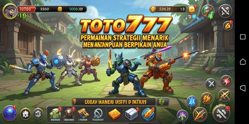 Tangkapan layar utama menunjukkan aksi bermain strategi di TOTO777.